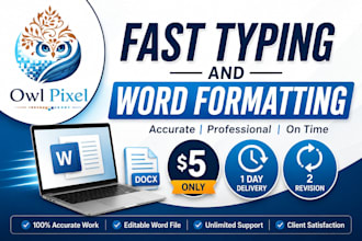 do fast typing and word formatting