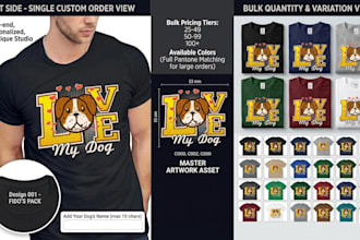 unique custom t shirt logo design and edit for you