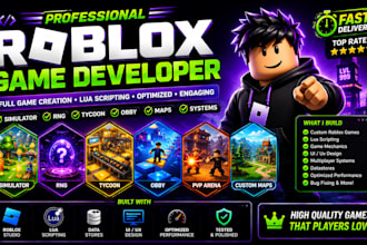 be roblox game developer, roblox full game creation, roblox rng and simulator