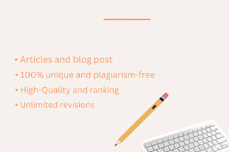 write professional articles and blog posts