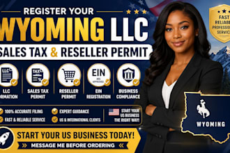 register wyoming llc, get ein, reseller permit, sales tax permit
