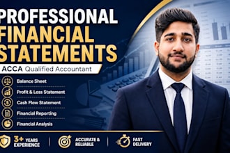 prepare balance sheet, profit loss and cash flow statements