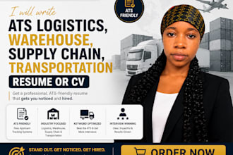write logistics, warehouse, supply chain, transportation resume or CV