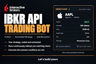 build ibkr API trading bot using interactive brokers