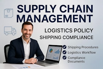 write supply chain management logistics, policy shipping and compliance