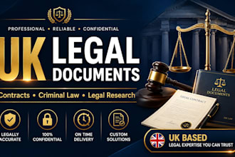 draft contracts, agreements and UK legal documents professionally