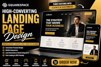 design squarespace landing page that converts visitors into clients