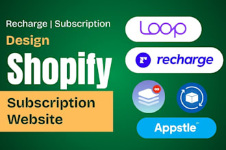 setup shopify subscription store with bold recharge loop subi recurringo appstle