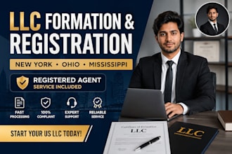llc formation llc registration in mississippi, ohio, new york, registered agent