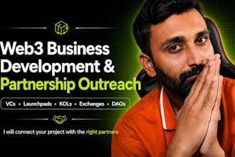 do web3 business development and partnership outreach