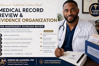 review medical records and organize supporting documents professionally