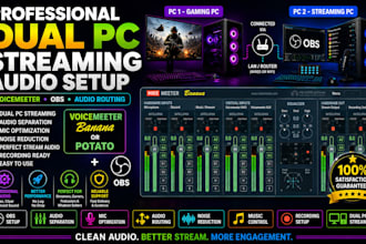 setup voicemeeter banana or potato with obs for streaming