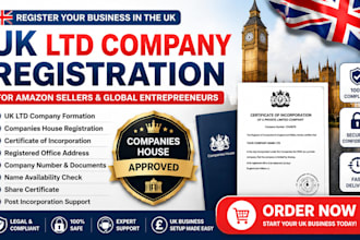 register UK ltd company for amazon sellers UK company formation companies house
