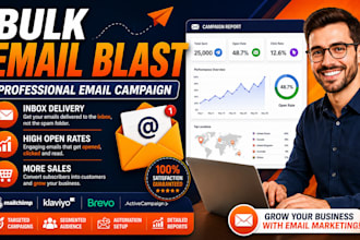 bulk email blast email campaign mailchimp klaviyo marketing