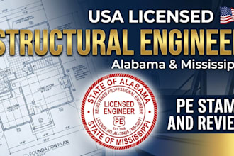 licensed architect and structural engineer pe stamp in alabama and mississippi