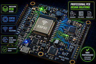 design multilayer pcb, esp32 iot project, circuit design in easyeda
