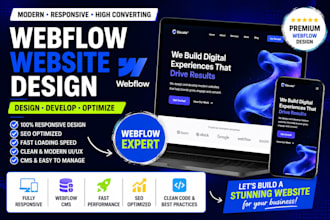 design build and develop a responsive webflow website webflow cms site