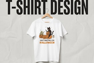 create custom tshirt design, illustration for shirt, sweatshirt or hoodie