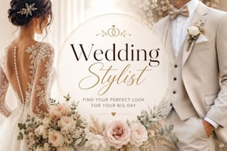 style your perfect wedding look for bride and groom