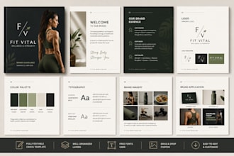 design brand guidelines brand book and visual identity kit