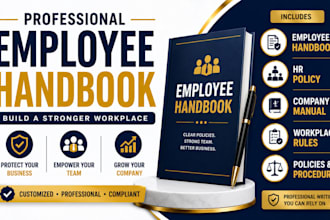create professional employee handbook HR policy and company manual