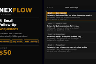 write an ai powered email sequence to follow up your leads automatically