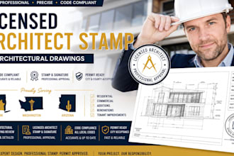 license architect stamp architectural drawings new york washington arizona stamp