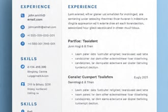 design an ats optimized CV resume and cover letter