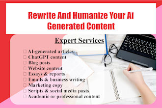 professionally humanize your ai content, proofread, edit, and rewrite manually