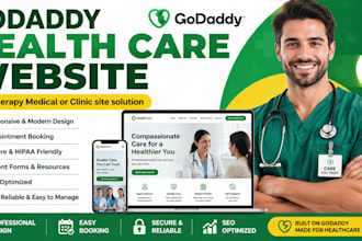 design a godaddy doctor, clinic, or therapy website