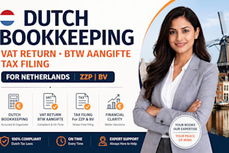 dutch bookkeeping, vat return, btw aangifte, tax filing for netherlands zzp bv
