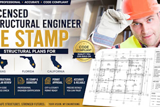licensed structural engineer pe stamp structural plan texas florida california