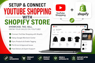 connect youtube channel shop with shopify store