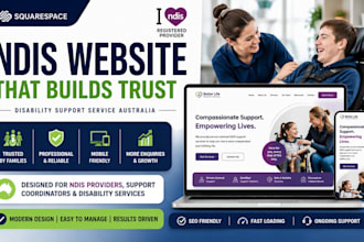 build squarespace ndis provider website disability support service australia