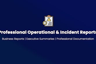 write professional operational and incident reports