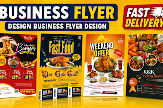 design modern restaurant flyer for food business