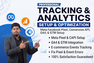 set up, fix meta facebook pixel, conversion API and server side tracking