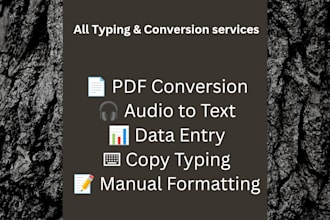 professional PDF conversion and typing service