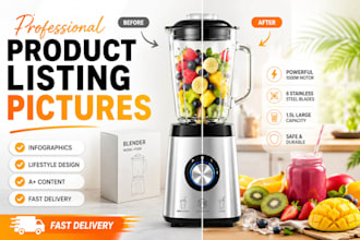 design professional amazon listing pictures and product images