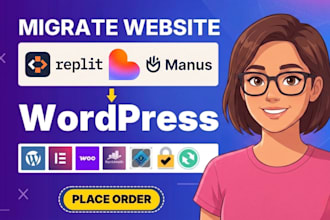 migrate lovable or replit to wordpress website using elementor