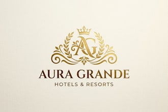 design an elegant luxury hotel logo for your brand