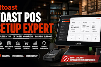 toast pos setup restaurant menu integration support