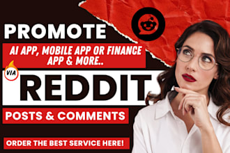 market ai app, mobile app or finance app via reddit SEO post