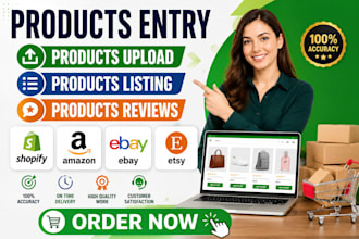 upload products to shopify  etsy  amazon esty store listing