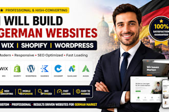 build high converting german wix, shopify  wordpress websites