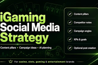 create a 30 day social media strategy for your igaming brand
