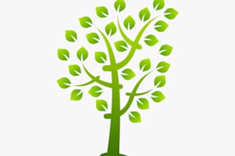 design a professional eco tree logo for sustainable businesses