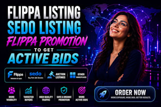 do flippa listing sedo listing flippa promotion to get active bids