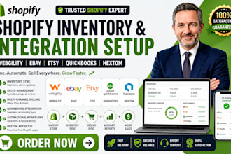 setup shopify inventory webgility ebay etsy integration quickbooks hextom apps