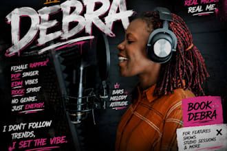 professional female rapper for rap, hip hop trap vocals and rap songwriter